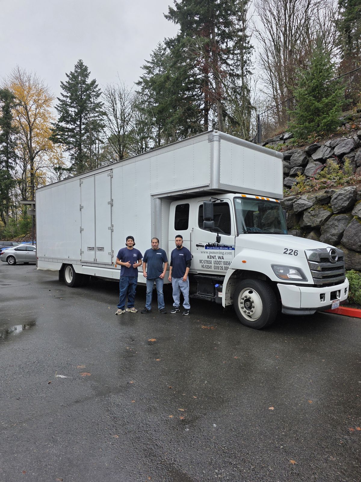 Puget Sound Moving team ready to load truck in Seattle